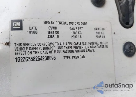 2006 Pontiac G6 from USA, damaged, VIN 1G2ZG558264238095